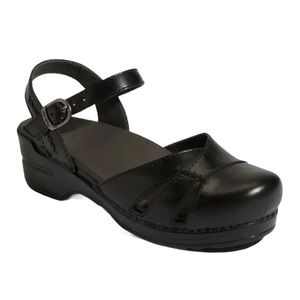 DANSKO Ankle Strap Leather MAEVE Clog Sandals